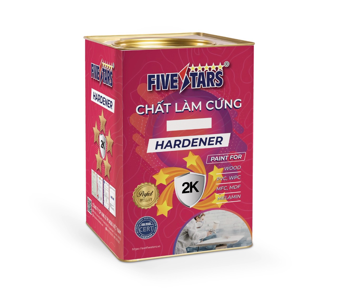 z4176643036226_096a11e1800503667512d40dcd8f0642 Bao bì chất làm cứng FIVESTARS màu hồng trên trang Cứng PU 2K 502