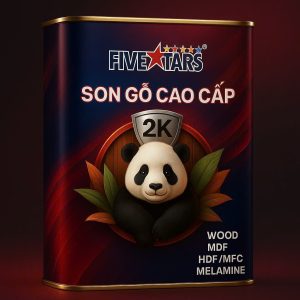 Bao bì sơn gỗ cao cấp 2K FIVESTARS với hình gấu